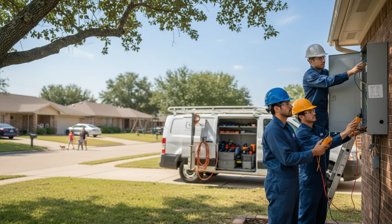 Certified electrician providing emergency electrical services in Goree, TX
